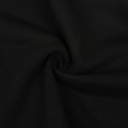Ткань Футер 3-х нитка, Петля, цвет Черный (на отрез)  в Черногорске