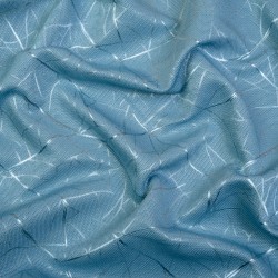 Ткань Блэкаут для штор светозатемняющая 75% &quot;Ледовое тиснение, Голубой&quot; (на отрез)  в Черногорске