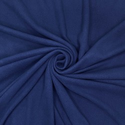 Ткань Флис Односторонний 130 гр/м2, цвет Темно-синий (на отрез)  в Черногорске