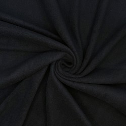 Ткань Флис Односторонний 130 гр/м2, цвет Черный (на отрез)  в Черногорске