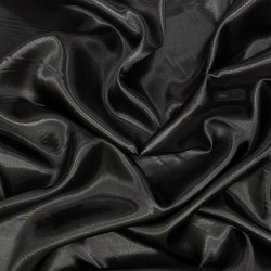 Ткань Атлас-сатин, цвет Черный (на отрез)  в Черногорске